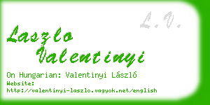 laszlo valentinyi business card