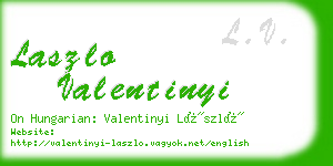 laszlo valentinyi business card